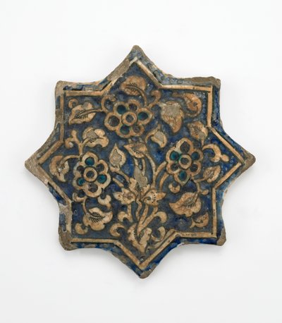 Fliese in achtzackiger Sternform, Il-Khanid-Periode, 1256-1335 von Persian School