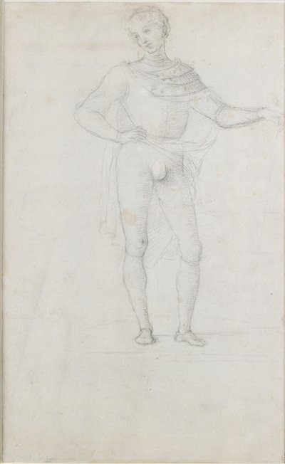 Studie für eine Figur in einer Anbetung der Könige, ca. 1470-1520 von Perugino