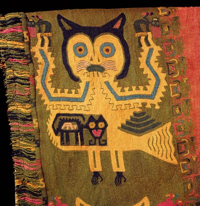 Wollene Figur eines Jaguars, Paracas-Kultur, ca. 1500 v. Chr. von Peruvian School