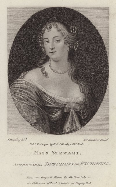Frances Stewart, Herzogin von Richmond von Peter (after) Lely