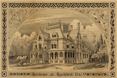 N. C. Thompson Haus, Rockford, Illinois, Perspektive von Peter Bonnett Wight