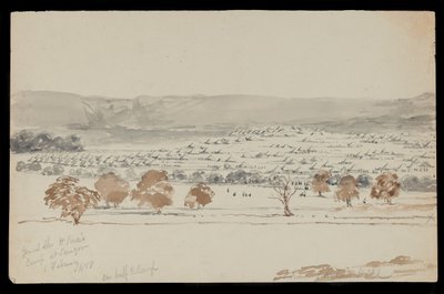 Lager von General Sir Hugh Rose in Saugor, 6. Februar 1858 von Peter Charles William