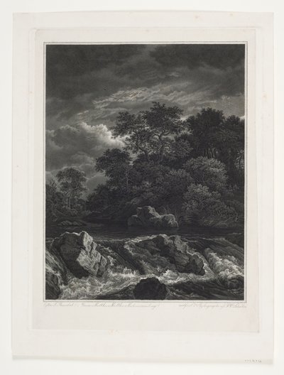Landschaft mit Wasserfall von Peter Christian Schøler