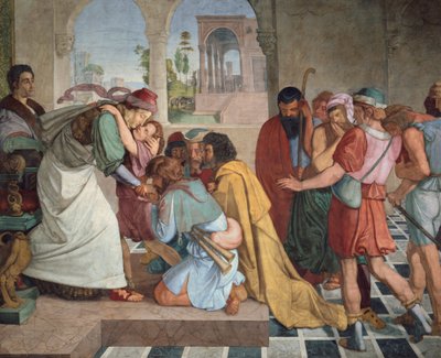 Joseph offenbart sich seinen Brüdern, 1817 von Peter Cornelius von