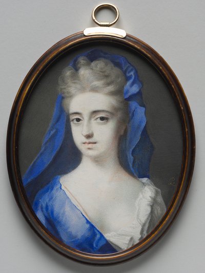 Porträt einer Frau in Blau, ca. 1700 von Peter Cross
