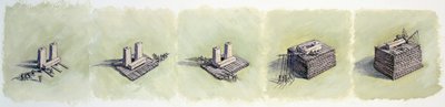 Anheben eines Sturzes, Stonehenge, prähistorisch, ca. 1990-2010 von Peter Dunn