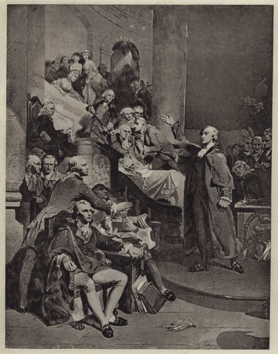Patrick Henry hält seine Rede von 1765 von Peter Frederick (after) Rothermel