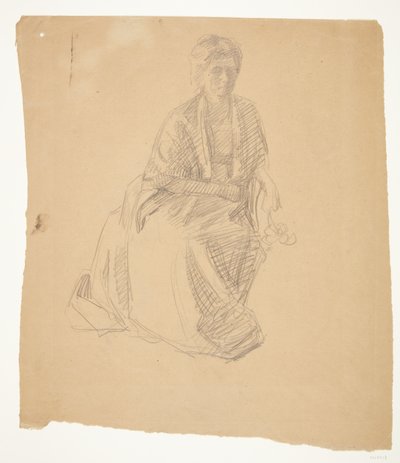 Die Frau des Künstlers (Frau Elise P. H.) sitzend. Studie zum Gemälde: Einweihung des Faaborg-Museums (1910-11) von Peter Hansen