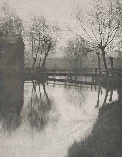Fußgängerbrücke bei Chingford, aus The Compleat Angler von Peter Henry Emerson