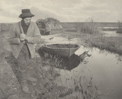 Das Schilf schleppen, 1886 von Peter Henry Emerson