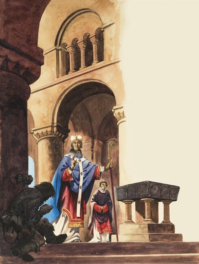Eine Szene in einer normannischen Kathedrale von Peter Jackson