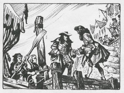 Brixham, wo Wilhelm, Prinz von Oranien, 1688 landete, um den englischen Thron zu beanspruchen von Peter Jackson