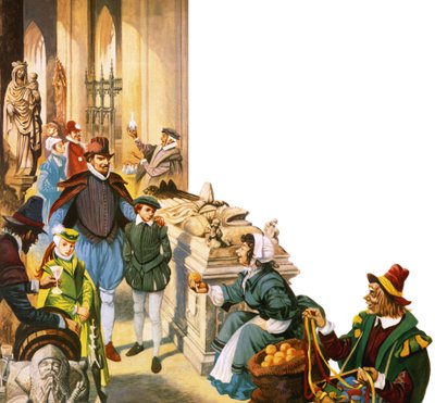 Kaufen und Verkaufen in der alten St. Paul