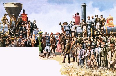 Zusammenführung der Union Pacific und Central Pacific Eisenbahnen von Peter Jackson