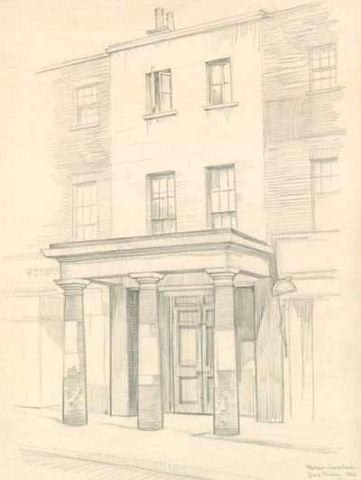 Marylebone Theatre, London, Eingang in der Church Street, erbaut 1837 von Peter Jackson
