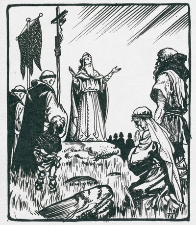 St. Patrick (gestorben um 463 n. Chr.) predigt in Armagh von Peter Jackson