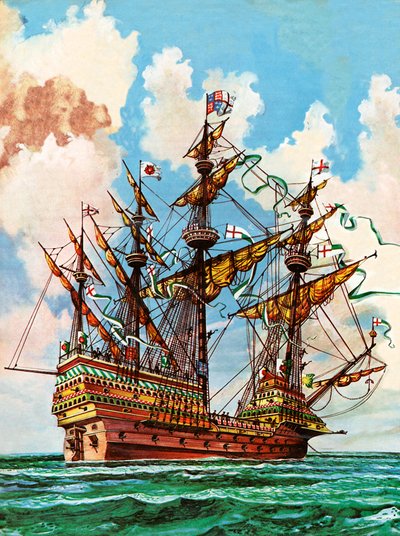 Die Great Harry, Flaggschiff der Flotte von König Heinrich VIII. von Peter Jackson