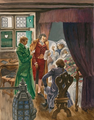 Der Tod von Mozart in Wien, 1791, im Alter von nur fünfunddreißig Jahren von Peter Jackson