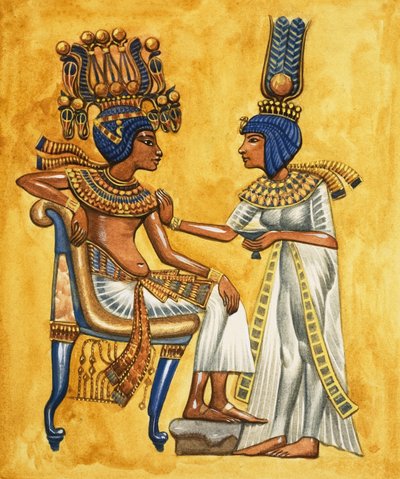 Die reichen Gewänder und Kopfbedeckungen des Alten Ägypten von Peter Jackson