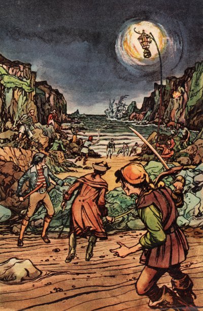 Wrackplünderer an der Küste von Cornwall von Peter Jackson
