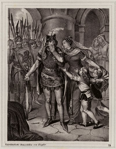 Johann der Blinde, König von Böhmen (Gravur) von Peter Johann Nepomuk Geiger