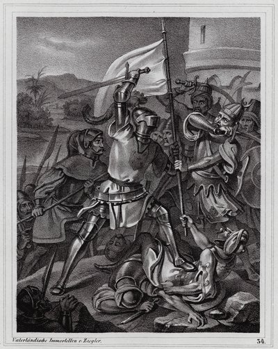 Belagerung von Damiette von Peter Johann Nepomuk Geiger