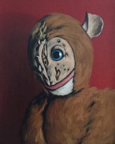 Roter Affe mit Narben von Peter Jones