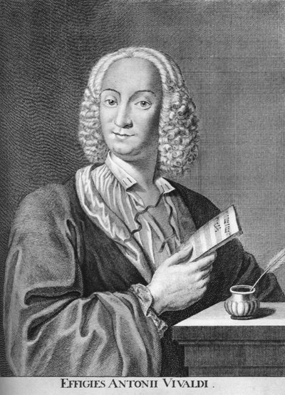 Antonio Vivaldi, italienischer Barockkomponist, katholischer Priester und virtuoser Geiger, 1725 von Peter La Cave
