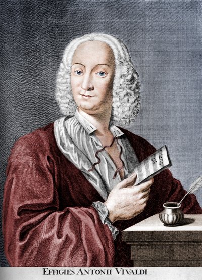 Antonio Vivaldi, italienischer Barockkomponist, katholischer Priester und virtuoser Geiger, 1725 von Peter La Cave