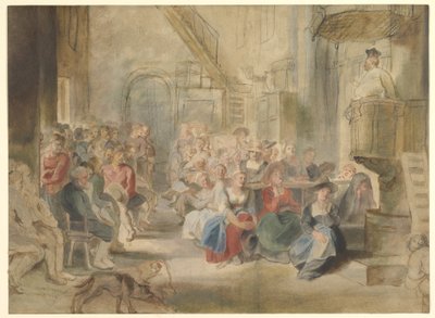 Eine Predigt in einer Dorfkirche, ca. 1630 von Peter Paul Rubens