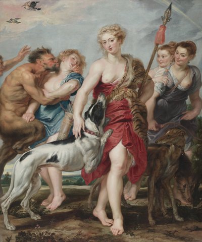 Diana und ihre Nymphen auf dem Weg zur Jagd, ca. 1615 von Peter Paul Rubens
