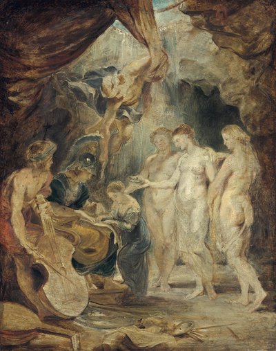 Die Erziehung der Prinzessin (Skizze zum Medici-Zyklus) von Peter Paul Rubens