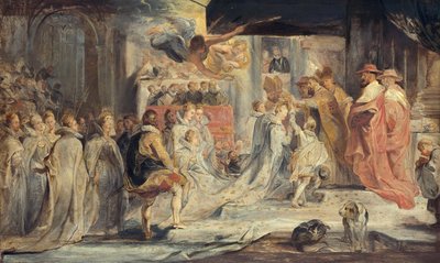 Die Krönung der Königin (Skizze zum Medici-Zyklus) von Peter Paul Rubens