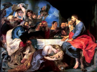 Fest im Haus des Simon, des Pharisäers, zwischen 1618 und 1620 von Peter Paul Rubens
