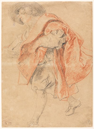 Junger Mann, eine Treppe hinabsteigend von Peter Paul Rubens