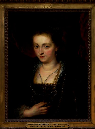 Porträt einer Frau. Porträt von Suzanna Fourment von Peter Paul Rubens
