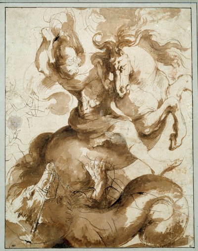 Heiliger Georg tötet den Drachen von Peter Paul Rubens