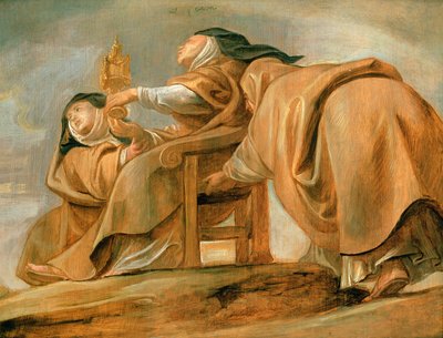 Die heilige Klara von Assisi, die die Pyxis zeigt, 1620 von Peter Paul Rubens