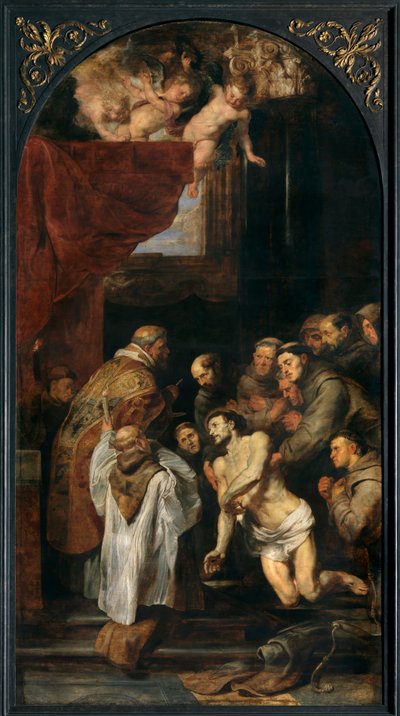 Die letzte Kommunion des Franz von Assisi von Peter Paul Rubens