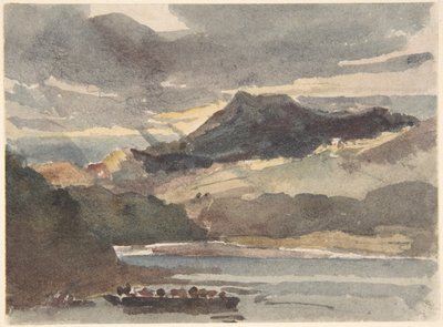 Studie für "Die Fähre" – Snowdon von Lyyn Padran, Nordwales von Peter de Wint