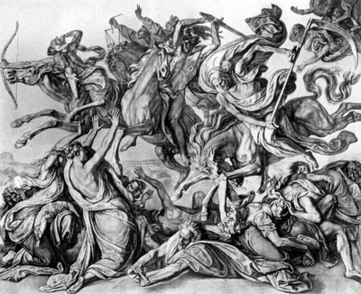 Die vier Reiter der Apokalypse, 1926 von Peter von Cornelius