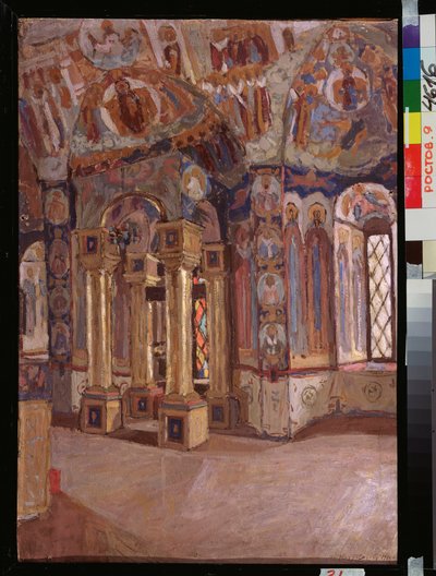 Das Innere der Kirche St. Johannes der Evangelist in Rostow von Petr Ivanovic Petrovichev