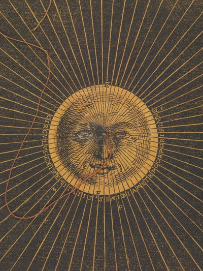 Volvelle mit den Regeln zur Vorhersage von Sonnen- und Mondfinsternissen von Petrus Apianus