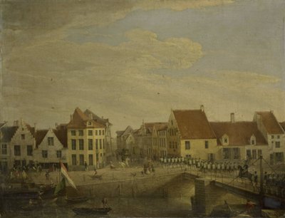 Niederländische Truppen passieren die Festung Dendermonde von Petrus Groenia