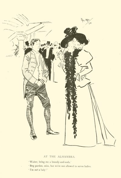 Karikatur aus den 1890er Jahren von Phil May