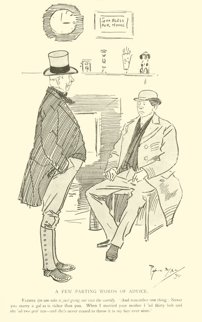 Karikatur aus den 1890er Jahren von Phil May