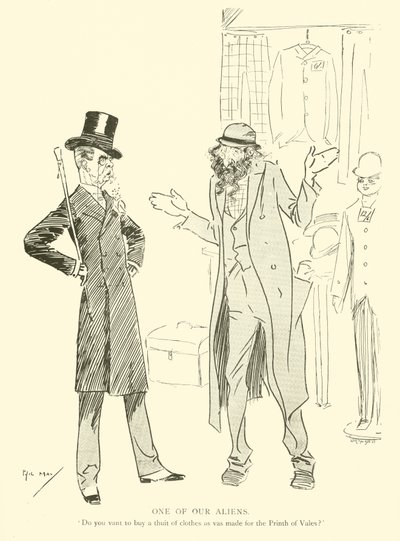 Karikatur von Phil May, aus den 1890er Jahren von Phil May