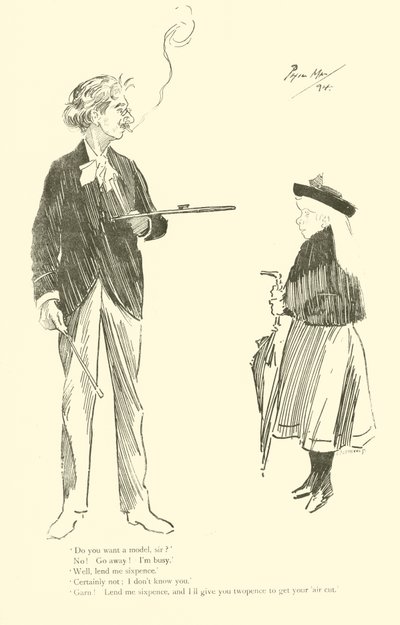 Karikatur von Phil May aus den 1890er Jahren von Phil May