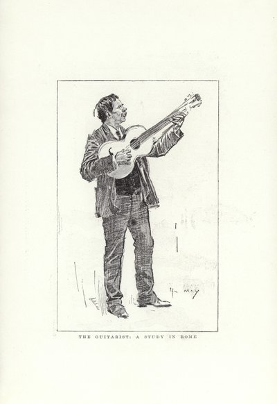 Der Gitarrist, eine Studie in Rom von Phil May