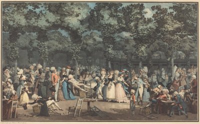 Die öffentliche Promenade von Philibert-Louis Debucourt
